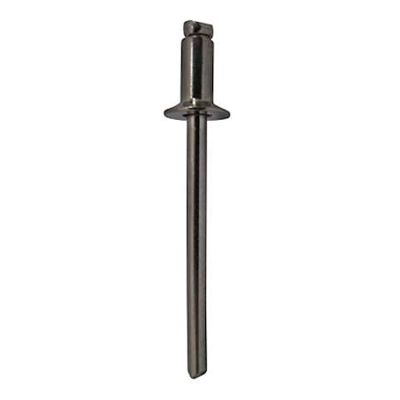 Blind Rivet, Countersunk Head, 0.125 In Dia., 0.515 In L, Stainless Steel Body, 1000 PK